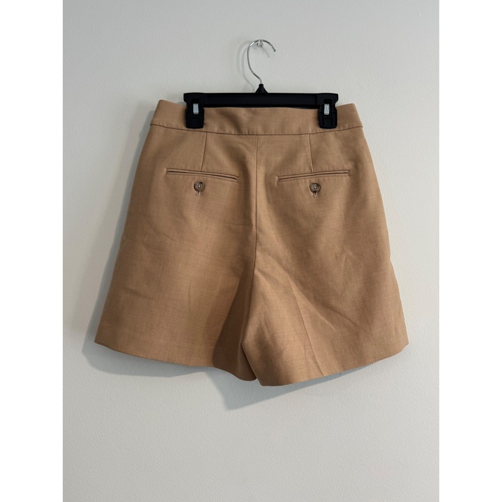 Effortless Shorts Aritzia Wilfred Pleated High Waisted Womens 2 Camel luxury - Picture 3 of 4